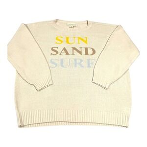 Saltwater Luxe Women's Vanilla Sun Sand Surf Pullover Sweater‎ XL